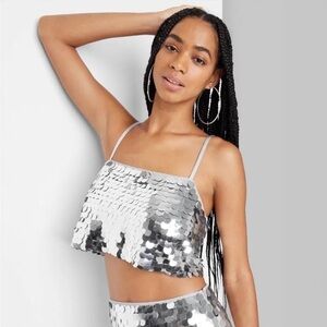 Wild Fable Silver Sequin Camisole